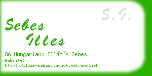 sebes illes business card